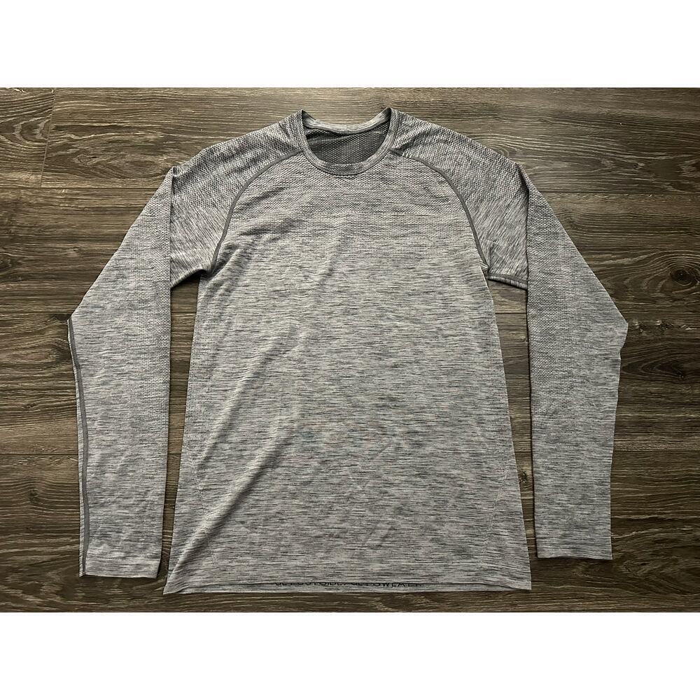 Lululemon Metal Vent Tech Shirt Men S Heather Gray Long Sleeve Gym Activewear